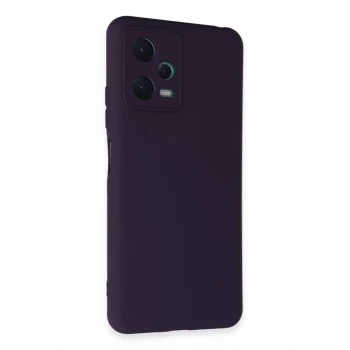 Newface Xiaomi Redmi Note 12 5G Kılıf Nano içi Kadife Silikon - Mor