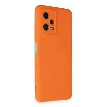 Newface Xiaomi Redmi Note 12 5G Kılıf Nano içi Kadife Silikon - Turuncu