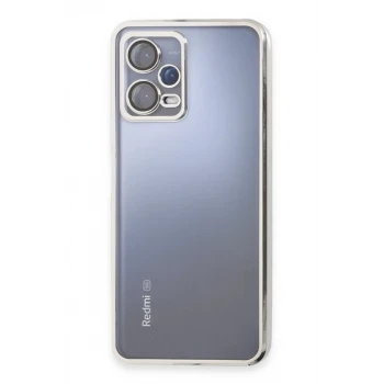 Newface Xiaomi Redmi Note 12 5G Kılıf Razer Lensli Silikon - Gümüş