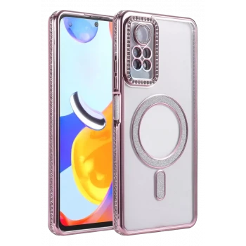 Newface Xiaomi Redmi Note 12 Pro 4G Joke Simli Magneticsafe Kılıf - Pembe