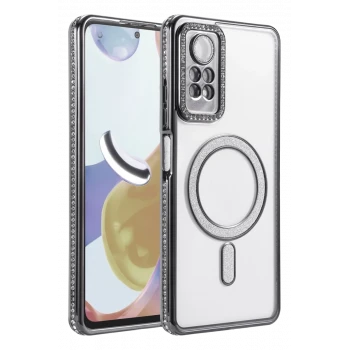 Newface Xiaomi Redmi Note 12 Pro 4G Joke Simli Magneticsafe Kılıf - Siyah