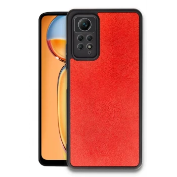 Newface Xiaomi Redmi Note 12 Pro 4G Kılıf Aras Deri Kapak - Kırmızı