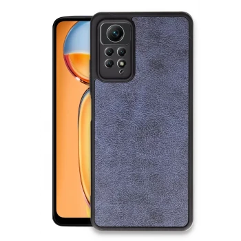 Newface Xiaomi Redmi Note 12 Pro 4G Kılıf Aras Deri Kapak - Lacivert