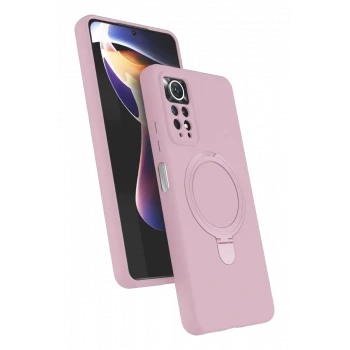 Newface Xiaomi Redmi Note 12 Pro 4G Regal Magsafe Standlı Kapak - Açık Pembe