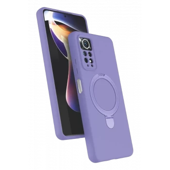 Newface Xiaomi Redmi Note 12 Pro 4G Regal Magsafe Standlı Kapak - Lila