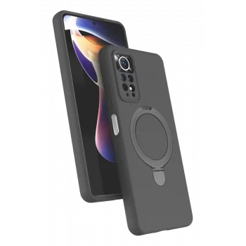 Newface Xiaomi Redmi Note 12 Pro 4G Regal Magsafe Standlı Kapak - Titan Gri