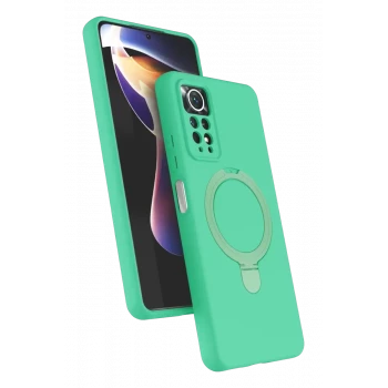 Newface Xiaomi Redmi Note 12 Pro 4G Regal Magsafe Standlı Kapak - Yeşil