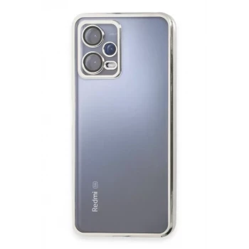 Newface Xiaomi Redmi Note 12 Pro 5G Kılıf Razer Lensli Silikon - Gümüş