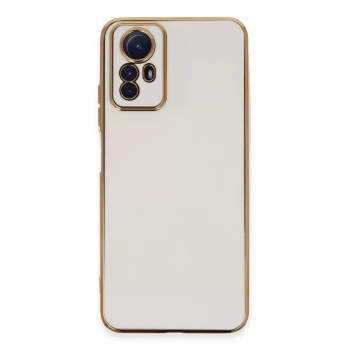 Newface Xiaomi Redmi Note 12S Kılıf Volet Silikon - Beyaz