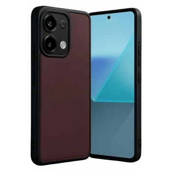 Newface Xiaomi Redmi Note 13 4G Kılıf Aras Deri Kapak - Bordo