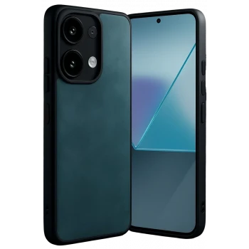 Newface Xiaomi Redmi Note 13 4G Kılıf Aras Deri Kapak - Koyu Yeşil