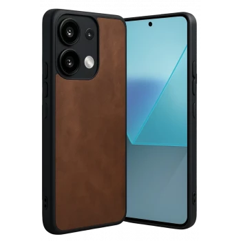 Newface Xiaomi Redmi Note 13 4G Kılıf Aras Deri Kapak - Taba