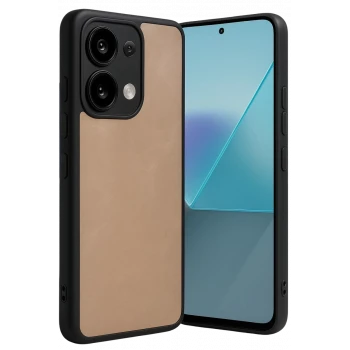 Newface Xiaomi Redmi Note 13 Pro 4G Kılıf Aras Deri Kapak - Pudra