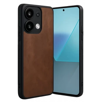 Newface Xiaomi Redmi Note 13 Pro 4G Kılıf Aras Deri Kapak - Taba
