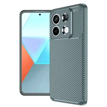 Newface Xiaomi Redmi Note 13 Pro 4G Kılıf Auto Focus Karbon Kapak - Gri