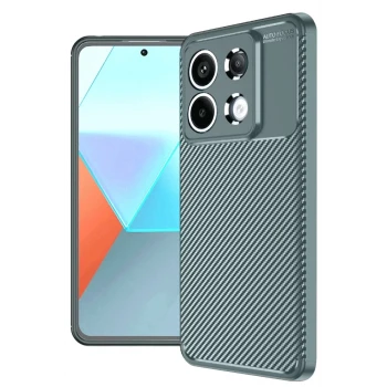 Newface Xiaomi Redmi Note 13 Pro 4G Kılıf Auto Focus Karbon Kapak - Gri