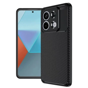 Newface Xiaomi Redmi Note 13 Pro 4G Kılıf Auto Focus Karbon Kapak - Siyah