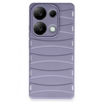 Newface Xiaomi Redmi Note 13 Pro 4G Kılıf Bibercas Silikon Kapak - Lila