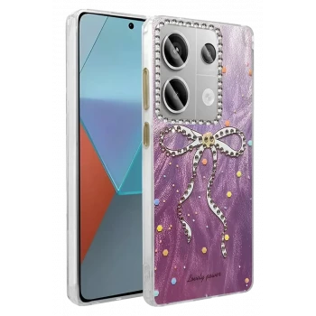 Newface Xiaomi Redmi Note 13 Pro 4G Kılıf Blade Aynalı Desenli Kapak - Desen 1