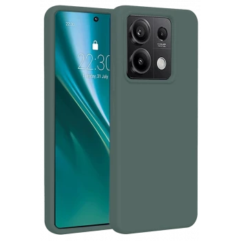 Newface Xiaomi Redmi Note 13 Pro 4G Kılıf First Silikon - Koyu Yeşil
