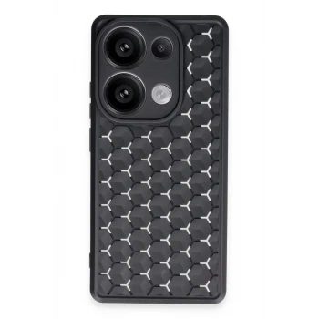 Newface Xiaomi Redmi Note 13 Pro 4G Kılıf Petek Silikon Kapak - Siyah