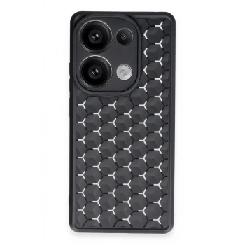 Newface Xiaomi Redmi Note 13 Pro 4G Kılıf Petek Silikon Kapak - Siyah