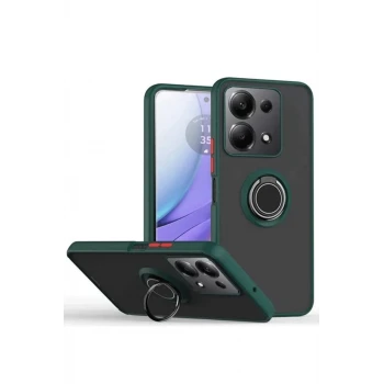 Newface Xiaomi Redmi Note 13 Pro 4G Montreal Yüzüklü Silikon Kapak - Yeşil