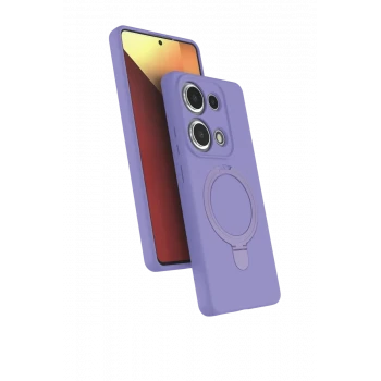 Newface Xiaomi Redmi Note 13 Pro 4G Regal Magsafe Standlı Kapak - Lila