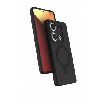 Newface Xiaomi Redmi Note 13 Pro 4G Regal Magsafe Standlı Kapak - Siyah