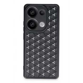 Newface Xiaomi Redmi Note 13 Pro 5G Kılıf Petek Silikon Kapak - Siyah