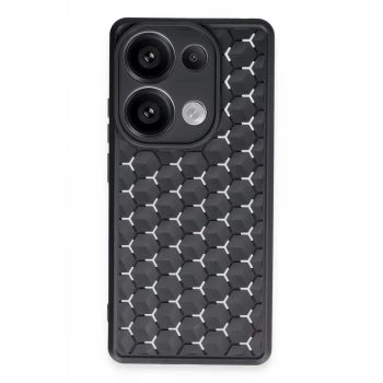 Newface Xiaomi Redmi Note 13 Pro 5G Kılıf Petek Silikon Kapak - Siyah