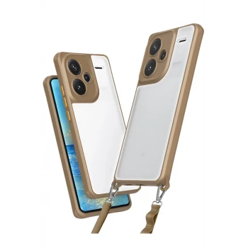 Newface Xiaomi Redmi Note 13 Pro Plus Kılıf Penta Silikon Kılıf - Çöl Titanyum