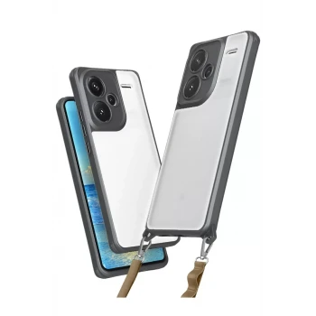Newface Xiaomi Redmi Note 13 Pro Plus Kılıf Penta Silikon Kılıf - Titan Gri