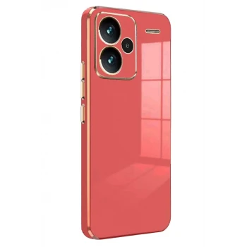 Newface Xiaomi Redmi Note 13 Pro Plus Kılıf Volet Silikon - Kırmızı