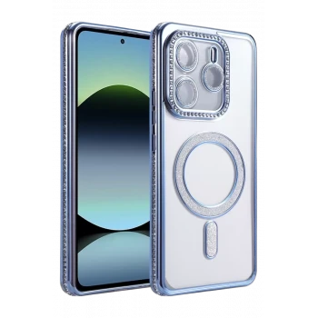 Newface Xiaomi Redmi Note 14 4G Joke Simli Magneticsafe Kılıf - Mavi