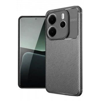Newface Xiaomi Redmi Note 14 4G Kılıf Auto Focus Karbon Kapak - Gri