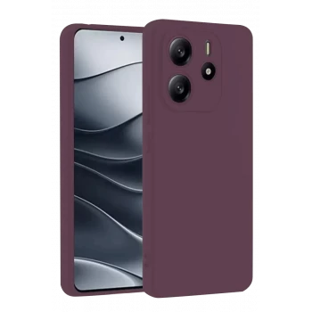 Newface Xiaomi Redmi Note 14 4G Kılıf First Silikon - Mürdüm