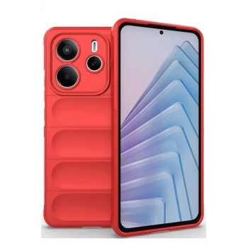 Newface Xiaomi Redmi Note 14 4G Kılıf Optimum Silikon - Kırmızı