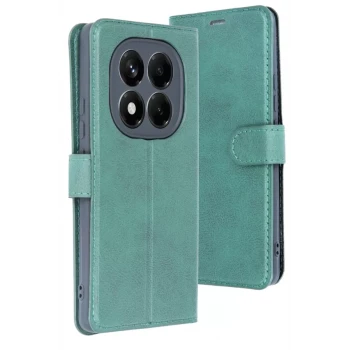 Newface Xiaomi Redmi Note 14 4G Kılıf Trend S Plus Kapaklı Kılıf - Yeşil