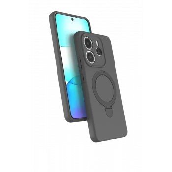 Newface Xiaomi Redmi Note 14 4G Regal Magsafe Standlı Kapak - Titan Gri