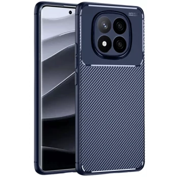 Newface Xiaomi Redmi Note 14 Pro 4G Kılıf Auto Focus Karbon Kapak - Lacivert