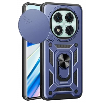 Newface Xiaomi Redmi Note 14 Pro 4G Kılıf Pars Lens Yüzüklü Silikon - Lacivert