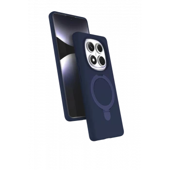 Newface Xiaomi Redmi Note 14 Pro 4G Regal Magsafe Standlı Kapak - Lacivert