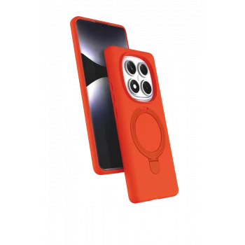 Newface Xiaomi Redmi Note 14 Pro 4G Regal Magsafe Standlı Kapak - Turuncu