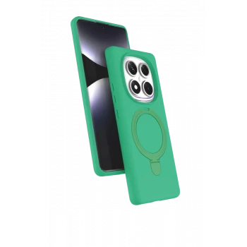 Newface Xiaomi Redmi Note 14 Pro 4G Regal Magsafe Standlı Kapak - Yeşil