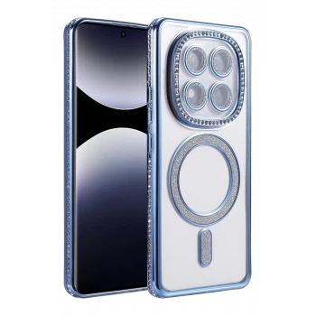 Newface Xiaomi Redmi Note 14 Pro 5G Joke Simli Magneticsafe Kılıf - Mavi