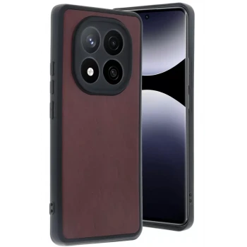 Newface Xiaomi Redmi Note 14 Pro 5G Kılıf Aras Deri Kapak - Bordo
