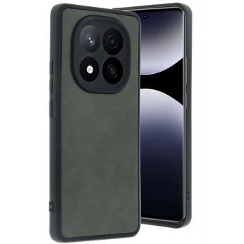 Newface Xiaomi Redmi Note 14 Pro 5G Kılıf Aras Deri Kapak - Koyu Yeşil
