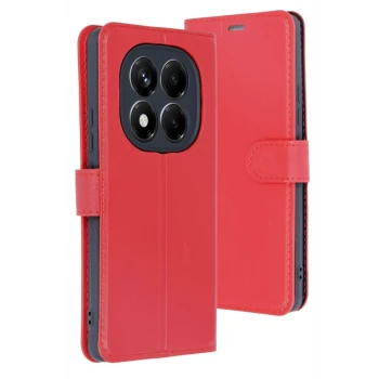 Newface Xiaomi Redmi Note 14 Pro 5G Kılıf Trend S Plus Kapaklı Kılıf - Kırmızı