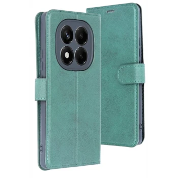 Newface Xiaomi Redmi Note 14 Pro 5G Kılıf Trend S Plus Kapaklı Kılıf - Yeşil